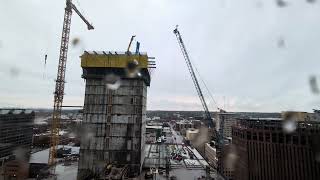 Just a dreary morning at the Mutual of Omaha Tower construction site [upl. by Mcmath]