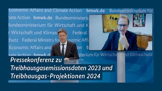 Pressekonferenz zu Treibhausgasemissionsdaten 2023 und TreibhausgasProjektionen 2024 [upl. by Halehs233]