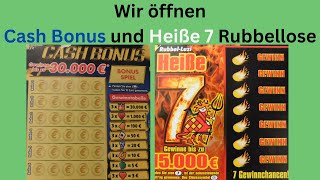 2 x Cash Bonus und 2 x Heiße 7 Rubbellose öffnen [upl. by Elohcan]