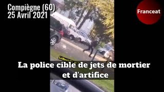 Jets de mortiers contre tirs de LBD  Affrontements avec la police en plein aprèsmidi à Compiègne [upl. by Hurty]