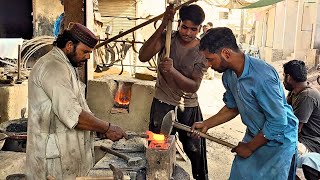 This Manual Forging of Tomahawk Axes out of Railroad Scrap Will Blow Your Mind [upl. by Ransome]