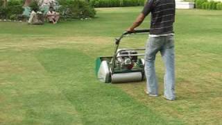 DEMO OF GREEN MOWER GM 1100 all garden machines [upl. by Afatsum]