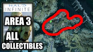 Halo Infinite AREA 3 All Collectible Locations All Skulls Logs Cores Towers Lockers Artifacts [upl. by Lehcsreh]