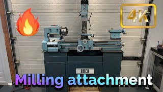 Emco Maximat V10P  Milling Attachment Metal working Lathe [upl. by Einehpets]