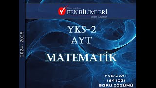 MATEMATİK YKS2 AYT 64102 [upl. by Wailoo]