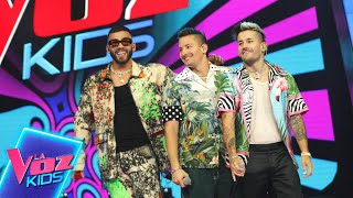 Manuel Turizo y Mau y Ricky cantan quotQuiéreme Mientras Se Puedaquot y quotDesconocidosquot  La Voz Kids 2022 [upl. by Aubine]