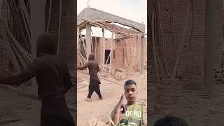 Ooo🤣 funny construction comedy civilengineering building porch column work comedyfilms [upl. by Filahk938]