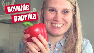 RECEPT GEVULDE PAPRIKA MET ROOMKAAS [upl. by Atinej]