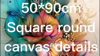 Sunature Diamond Painting 5090cm Real Canvas Compare To Full Square Round Drills [upl. by Hsirrehc810]