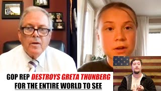 GOP powerhouse DESTROYS clueless Greta Thunberg in front of the entire world [upl. by Aggi]