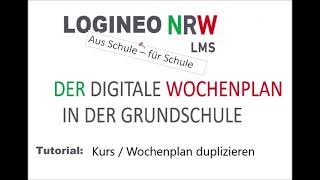 Tutorial LV 2 Kurs Wochenplan duplizieren [upl. by Gustaf]