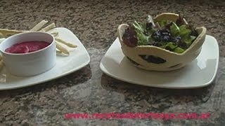 Canasta para ensalada y Grisines  Recetas de Tortas YA [upl. by Lubba]