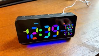 Amazing COLORFUL LED Alarm Clock — Samshow Alarm Clock REVIEW [upl. by Atsahs740]