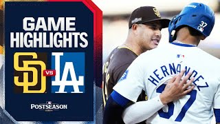 Padres vs Dodgers NLDS Game 2 Highlights 10624  MLB Highlights [upl. by Nospmis18]