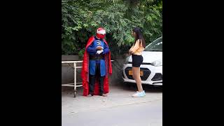 Spiderman turned out to be a beggar  स्पाइडरमैन निकला भिखारी social experiment prank  yard aawara [upl. by Zanlog]