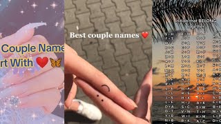 Initials that belong together TikTok Compilation  Soulmate initials  TikTok Compilation  🤍❤️🤍 [upl. by Frohman]