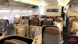 ETIHAD AIRWAYS BUSINESS CLASS CABIN REVIEW AIRBUS A330200  CABIN TOUR FULLHD [upl. by Eimas]