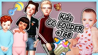 1GB KIDS CC FOLDER infant toddler child Maxis Match The Sims 4 [upl. by Adnil]