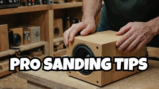 Top Woodworker Shares Pro Tips for FINISH Sanding Speaker Boxes [upl. by Zilla]