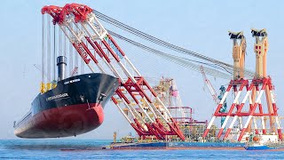 Life Inside the Worlds LARGEST CRANE Lifting Heaviest Objects with a Giant Ship Crane [upl. by Henricks975]