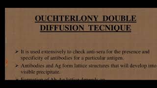 Topic ouchterlony double diffusion practical [upl. by Rehtul]