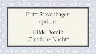 Hilde Domin „Zärtliche Nacht“ [upl. by Jazmin]