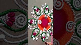 Easy Rangoli simple rangoli [upl. by Leinod426]