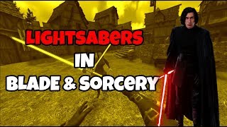 Blade And Sorcery lightsabers  blades and sorcery mods gameplay  star wars mod [upl. by Roht]