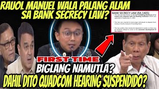 RAOUL MANUEL NAMUTLA BIGLA MAKAKASUHAN DI ALAM ANG BANK SECRECY LAW‼️DAHIL DITO HEARING SUSPENDIDO [upl. by Sandeep]