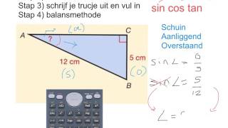 H3  M4  Hoeken en zijden berekenen met Goniometrie [upl. by Airun]