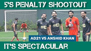 5s Penalty Shootout Challenge  Anshid Khan Vs AD21 [upl. by Elimay]