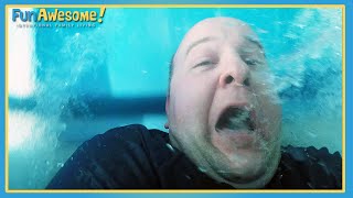 DAD FREAKS OUT ON WATER SLIDE [upl. by Fernandina]