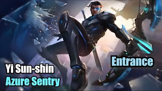 Yi Sun shin Azure Sentry Skin Starlight Entrance Upscale 4K Mobile Legends MOBILELEGENDS [upl. by Pandolfi722]