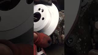 Putting a new brake disk  automobile autofix automotive mechanic diy fix carmodification [upl. by Crabb]