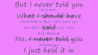 I Never Told You Lyrics Colbie Caillat YouTube [upl. by Bubalo666]