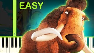 ICE AGE THEME  EASY Piano Tutorial [upl. by Nerte71]