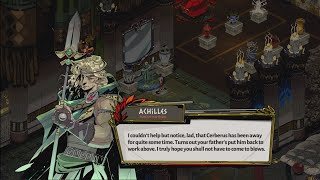 Achilles noticed Cerberus has been away and hopes Zagreus doesnt have to fight him  Hades [upl. by Annerb]