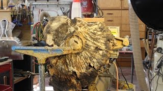 Stabilizing a Large Burl woodturning with Sam angelo [upl. by Ahsil]