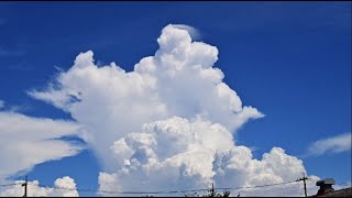 Majestic Cumulonimbus Clouds with Veil and Pileus Clouds【積乱雲が次々と発達！】sky clouds [upl. by Atela]