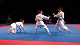 Karate1 PL Almere 2014  BKF vs CORATIA  Kata Team female FINAL  2 [upl. by Nnazil]