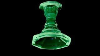 świecznik ze szkła uranowego  uranium glass candleholder [upl. by Porta]