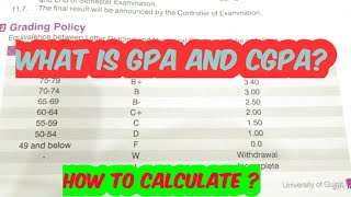 What is GPA and CGPA  Explanation of GPA and CGPA in URDU [upl. by Doughman]