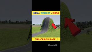 India v China v America Car Chelleng🤯😱😍shortsshortsvideocarcrash [upl. by Milburr]