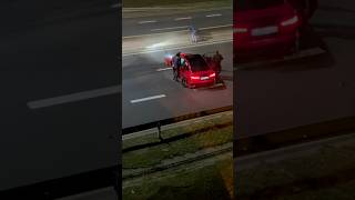 Wypadek po KSW Gliwice 🤯 viral shorts goviral ksw audi crash cars fun drift drifting [upl. by Nidia]