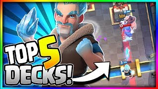 TOP 5 BEST ICE WIZARD DECKS in CURRENT META Arena 8 to Arena 11  Clash Royale Strategy [upl. by Llerrem440]