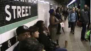 Beyonce  Halo  live in New York City subway  Silvia Jhony [upl. by Airotkiv]