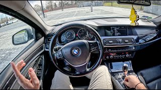 2012 BMW 5 F10 520D 184HP 0100 POV Test Drive 1720 Joe Black [upl. by Belden638]