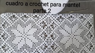 cuadro a crochet para mantel de Nochebuenas parte 2 [upl. by Salter]