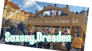 Germany 🇩🇪 saxony Dresden beautiful city of sachsen Christmas season in main city centre germany [upl. by Dnob478]