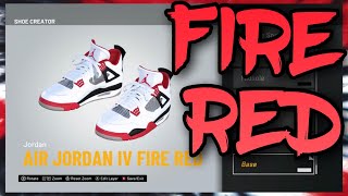 HOW TO MAKE Air Jordan 4 quotFire Redquot IN NBA 2K21 NBA 2K21 Shoe Creator [upl. by Rew]